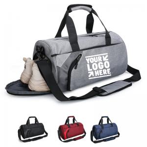 China Customized Brand Print Logo Lightweight Waterproof Duffel Bag Sport Gym Duffle Bag wholesale