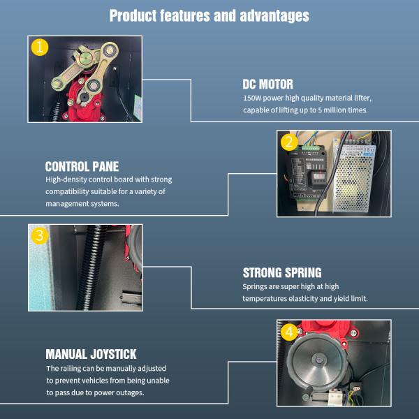 HCW Variable Frequency Rising Arm Four Fence Barrier Gate 160W