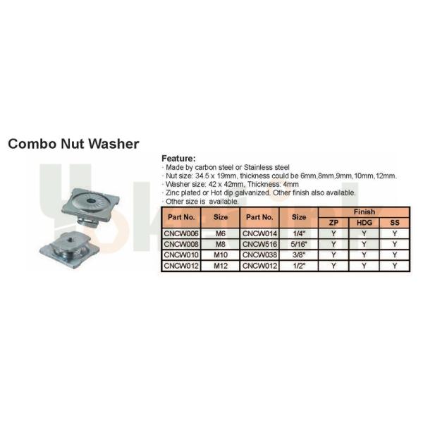 Combo nut washer