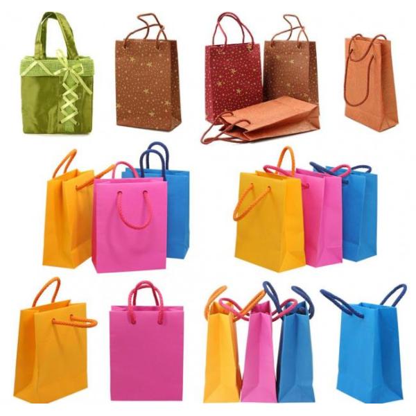 factory Kraft paper bag , die cut handle paper bag