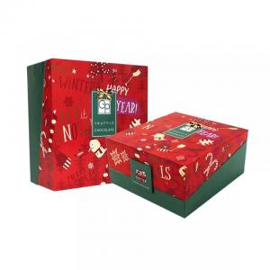 China Custom Printing Christmas Cardboard Gift Boxes Decorative Christmas Eve Box on sale