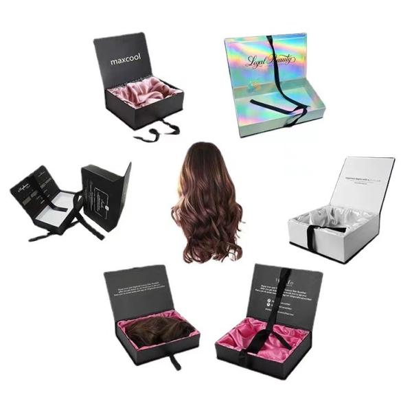 Custom Paperboard Make Up Packaging Case Wig Cosmetic Container Package Box with Foam Insert