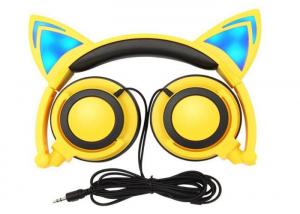 China high quality and cheap price Noise cancelling headphone Cool colorful led wired cat ear headphones wholesale