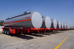China CIMC tri axle stainless steel fuel tanker trailers for sale on sale