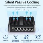 Intel Fanless Mini PC Router Pfsense With 6 LAN 8G Memory And RJ45 Console