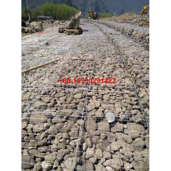 Weld Gabion baskets 2.00 x 1.00x 1.00 with mesh size being 6cm x 8 cm galvanized wire dia 2.2mm retaining wall gabion