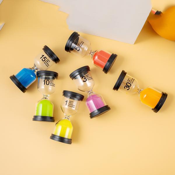 Plastic Small Hourglass 1 3 5 10 15 30 45 60 Min Sand Timer SGS Certificated