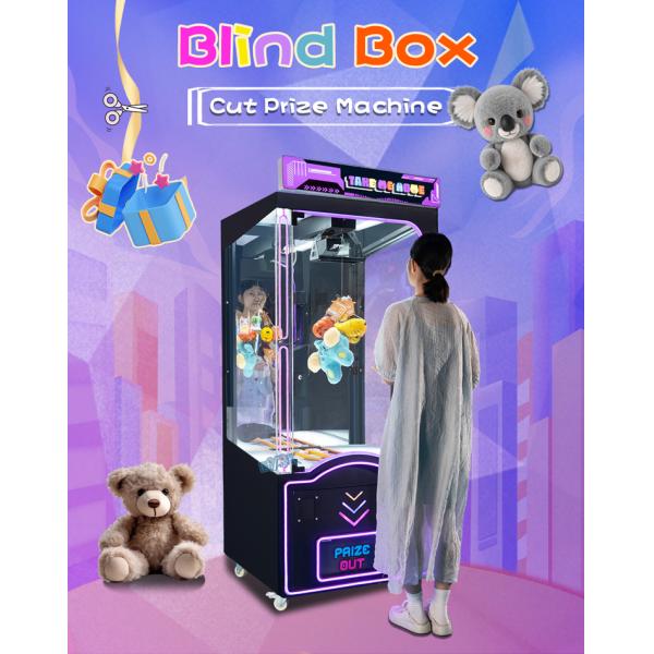 EPARK LED Scissor Gift Machine with Transparent Cabinet and Coin System