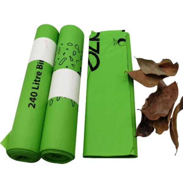 100% Environment Friendly Compostable Cornstarch Garbage Bags, composted manure fertilizer soil packaging bag