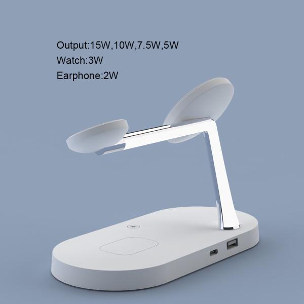 Plastic Type C Night Lamp Wireless Charger With Wireless Charging