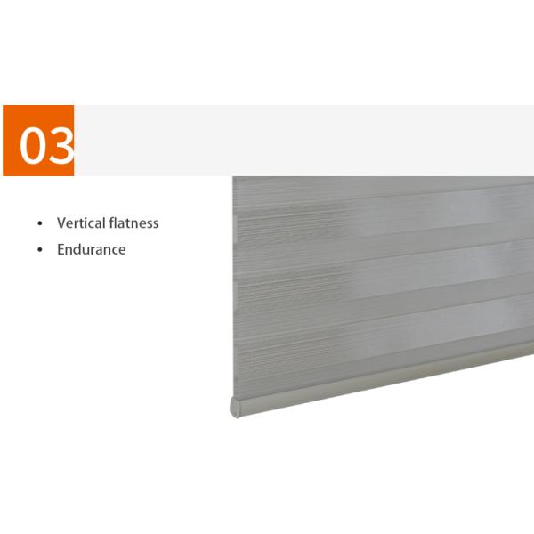 Horizontal Zebra Pattern Intelligent Window Blinds Chain Manual Control