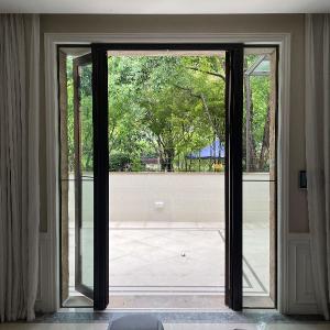 Buy cheap Trackless Retractable Aluminium Mosquito Sliding Mesh Door from wholesalers