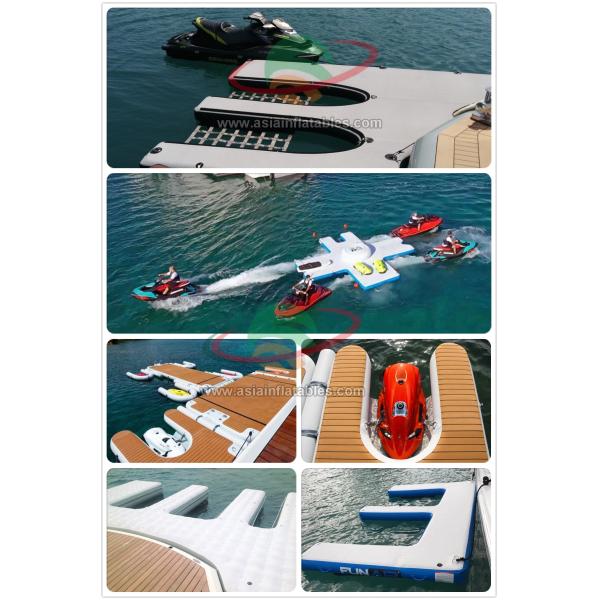 100% Welded Seams Drop Stitch Yacht Inflatable Water Platform