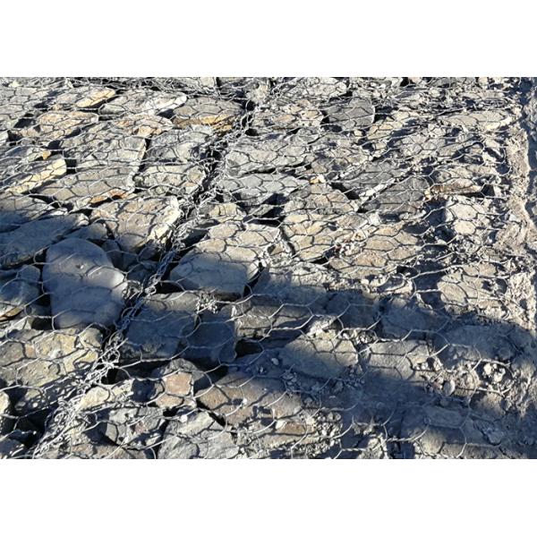 Double - Twisted Hexagonal Gabion Mesh PVC Coated Wire Stone Gabion Cages