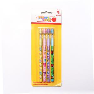 wholesale 3 color bullet push pencil for kids/ non-sharpening pencil/9 leads pencil