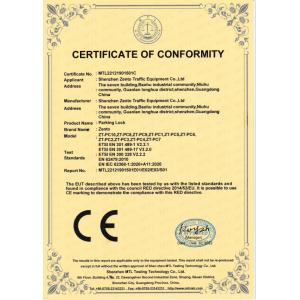 Shenzhen Zento Traffic Equipment Co., Ltd. Certifications