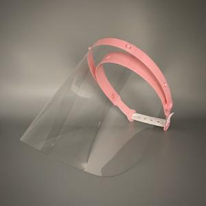 China Pink Bracket Protective Face Shield Retractable With Clear Visor wholesale