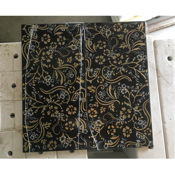 30x60cm Golden Flower Pattern Polished Tile for Floor and Wall