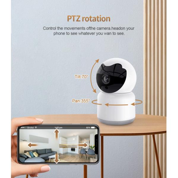 3mp Hd Two Way Audio Automatic Tracking Remote Control Indoor PTZ Security Camera Smart Wifi Camera