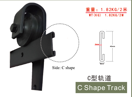 8ft Zinc Plated Sheet Double Barn Door Wheels Ultra Quiet