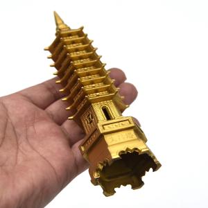 Small Scale Tower ABS SLA 3D Printing Service With Gold Painting