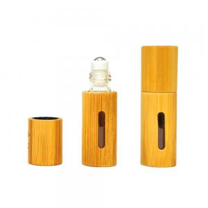 China 1ml 3ml 5ml 10ml Bamboo Wood Roller Bead Bottle Cover Essential Oil Perfume wholesale