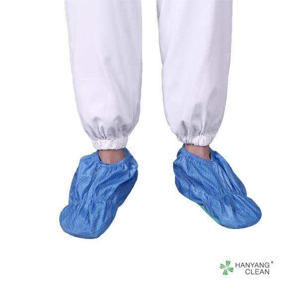 Clean room reusable and washable white stripe shoes soft outsole antistatic ESD anti-slip shoe covers