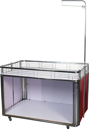 1100MM 950MM Supermarket Checkout Counter With Conveyor Belt