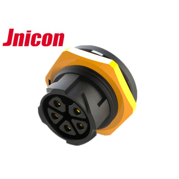 M25 Waterproof Bulkhead Electrical Connectors Female 5 Pin 20A IP67 For Device