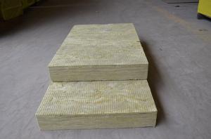 China Acoustic Rockwool Insulation Board For Walls , Rigid Rock Wool Roof Insulation on sale
