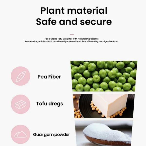 Low Tracking Odor Control Multi-Scented Longer Use Tofu Cat Litter for Cats