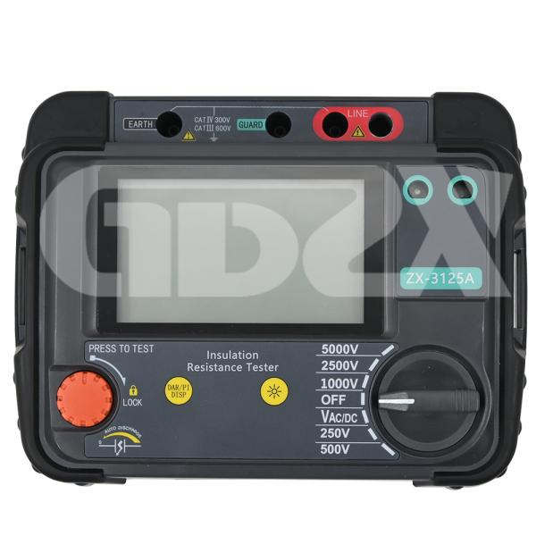 ZX-3125A 250-5000V Digital Insulation Resistance Tester Automatic Handheld