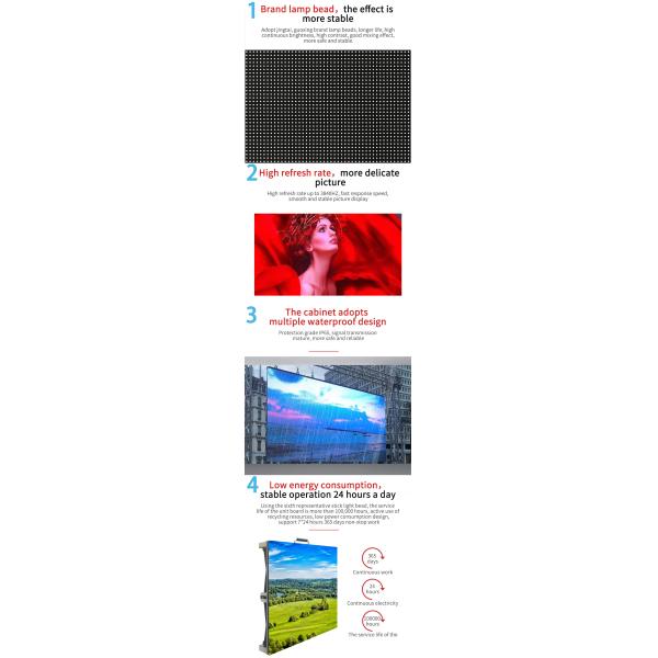 4.81mm Pixel Outdoor Rental LED Display Seamless Splicing High Brightness LED Screen