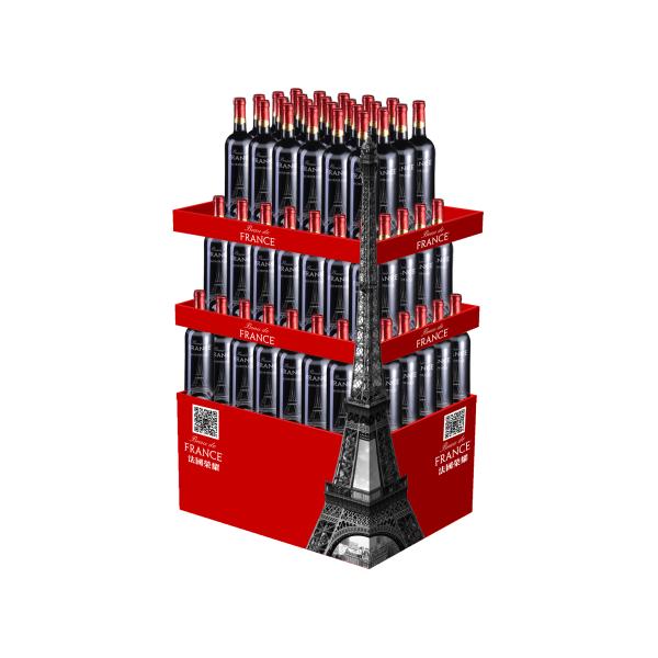 Brown Printed Cardboard POS Displays , Advertising Cardboard Floor Display Stands