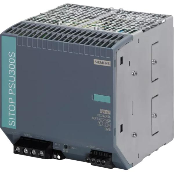SIEMENS 6EP1437-2BA20 SITOP PSU300S 40 A STABILIZED POWER SUPPLY INPUT: 400-500 V 3 AC OUTPUT: 24 V DC/40 A