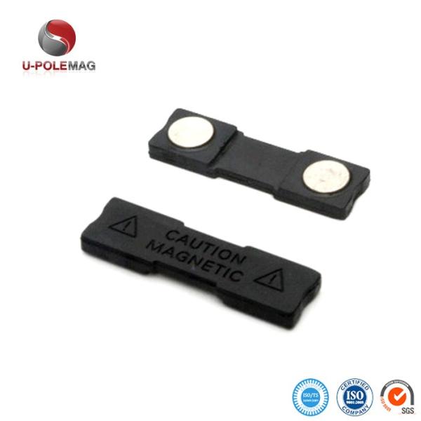 Metal Name Tag Magnet Permanent Magnetic Name Tags Rectangle Ndfeb Magnet U-POLEMAG