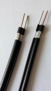 China 75 Ohm Digital Coaxial Cable , Flat Coaxial Cable Black PVC Tri - Shield wholesale