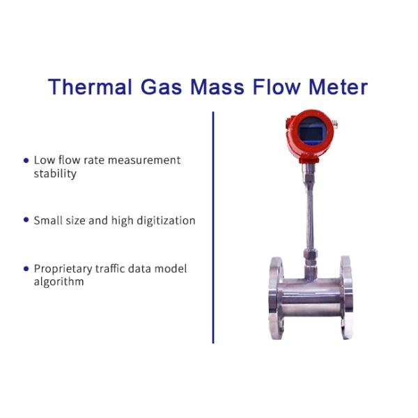 High-performance intelligent microprocessor and analog-to-digital small size DN15~DN300mm Thermal gas mass flow meter