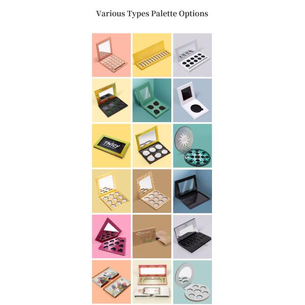 Wholesale customized Empty Eye Shadow Palette 18 colors pink eyeshadow palette