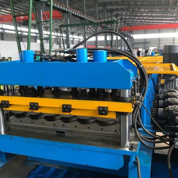 220V Steel Hydraulic High Speed Glazed Tile Roll Forming Machine With PLC Control System