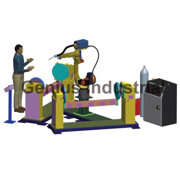H Type Welding Positioner Turntable Double Station Single Axis Zhenkang Industrial Welding Robots