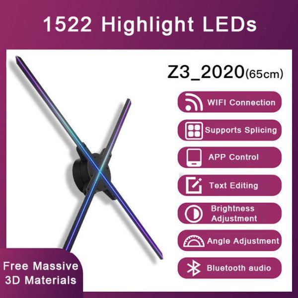 3D holographic led fan for Entertainment Venues and Nightclubs Immersive Visual Technology