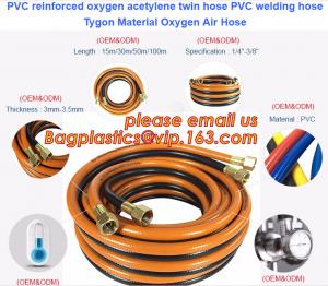 China PVC reinforced oxygen acetylene twin hose PVC welding hose Tygon Material Oxygen Air Hose wholesale