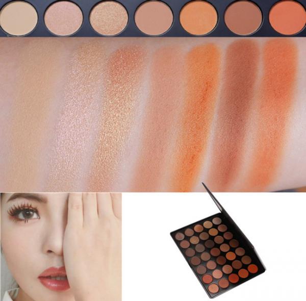 Quality Neutral Eye Makeup Eyeshadow High Pigment Autumn Orange Toned Eyeshadow Palette for sale