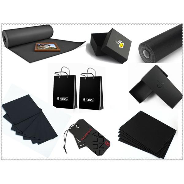 Good folding strength thick cardboard sheets paper single side black chip board