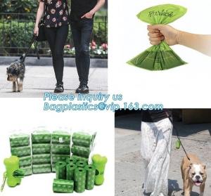 China Compostable Logo Printed Colorful Pet Dog Waste Poop Plastic Garbage Bag 100% Biodegradable, bagplastics, bagease, pac wholesale