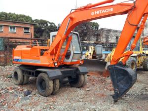 China used HITACHI EX100WD Excavator,HITACHI wheeled excavator for sale on sale