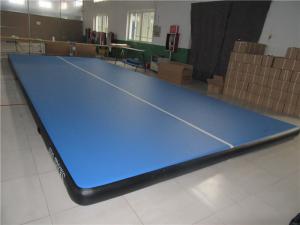 China Double Wall Material Blue Air Tumble Track Mat Indoor Use Smooth Surface wholesale
