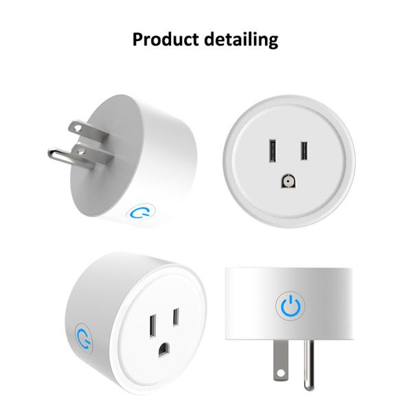 68g Smart Plug Wall Outlet 54×54mm Wifi Enabled Electrical Outlets