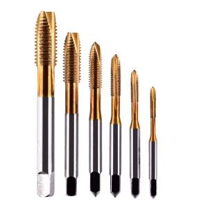 M14-M24 HSS-E Tin-Coated Spiral Fluted Tap with British Standard ISO Standard